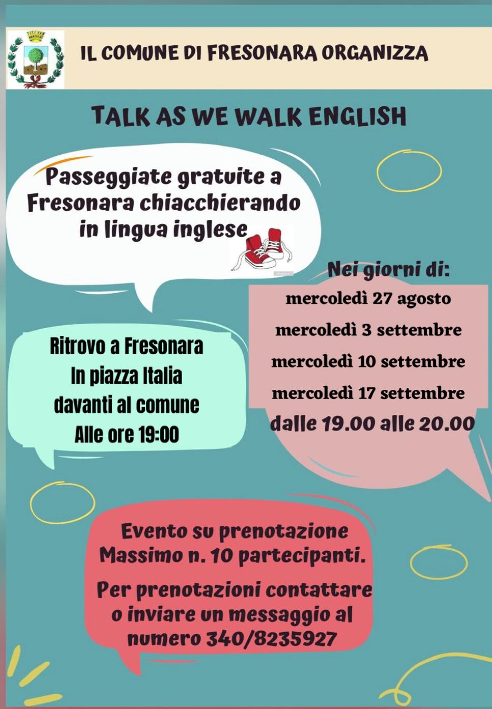 TALK AS WE WALK ENGLISH